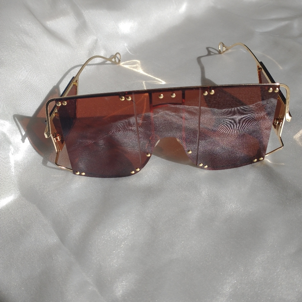 Brown high fashion sunglasses - Picture 3 of 7